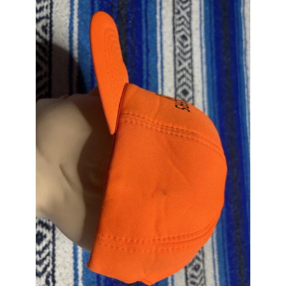 Vintage Yupoong Builders Supply Mount Olive Blue Ridge Paint Orange Snapback Hat